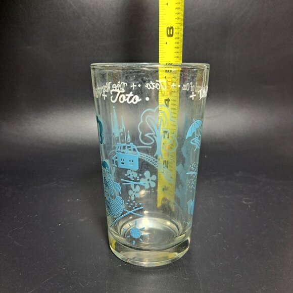 Peanut Butter Wizard Of Oz Drinking Glass Tumbler Toto Dorothy Drinkware Blue - Picture 3 of 11